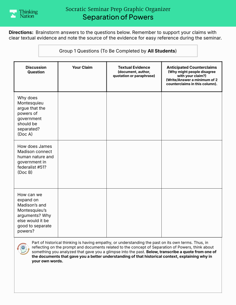 Socratic Seminar Cover
