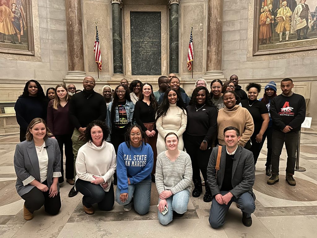 Washington, D.C. teachers in the National Archives Rotunda